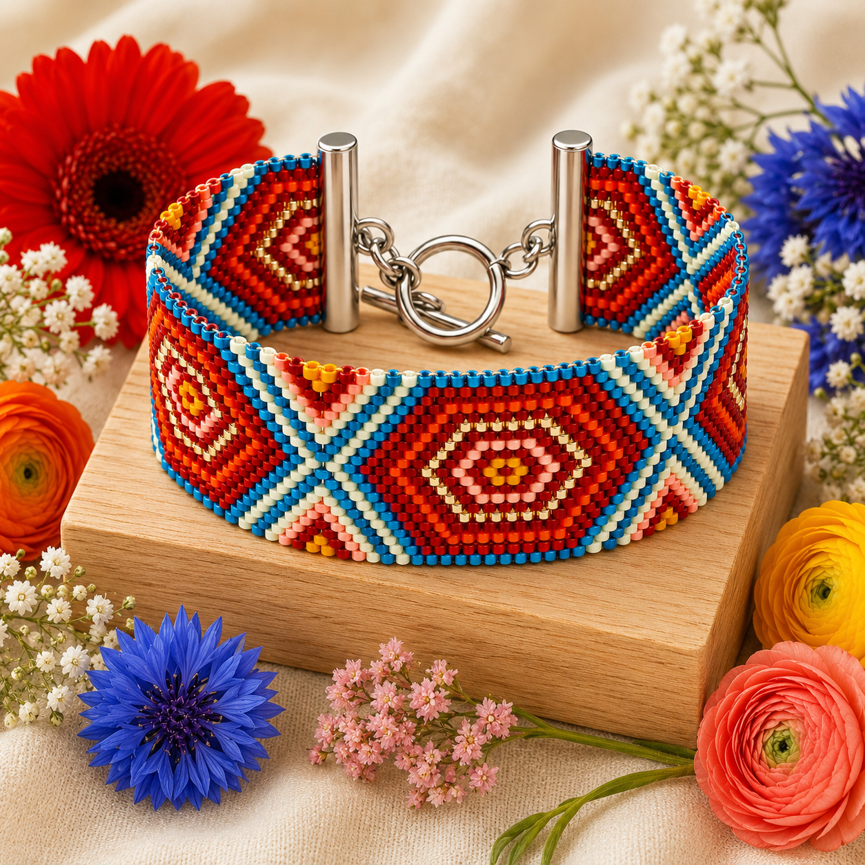 Bracelet perles tissées - Salouen