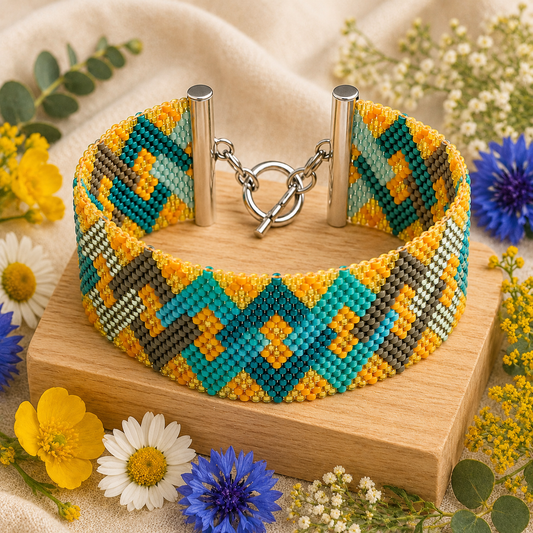 Bracelet perles tissées - Yangtse