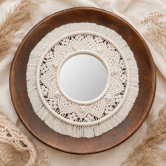 Miroir macramé - Lotus